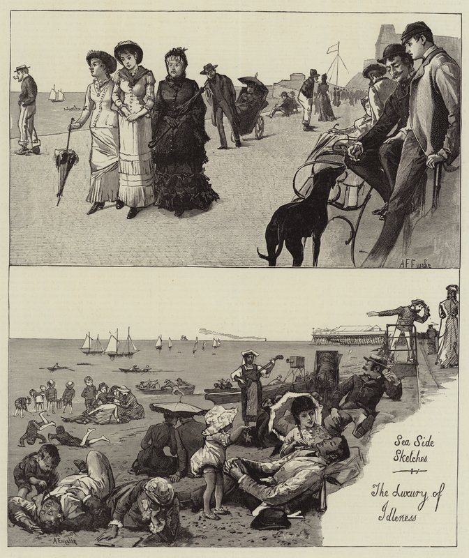 Sea Side Sketches, Luksus av lediggang av Alfred Edward Emslie