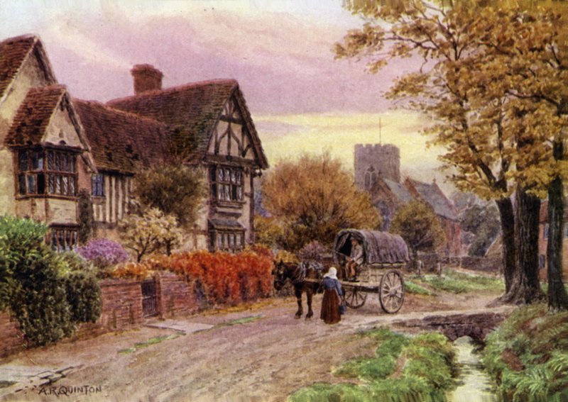 oktoberkveld i Steventon, Berkshire av Alfred Robert Quinton