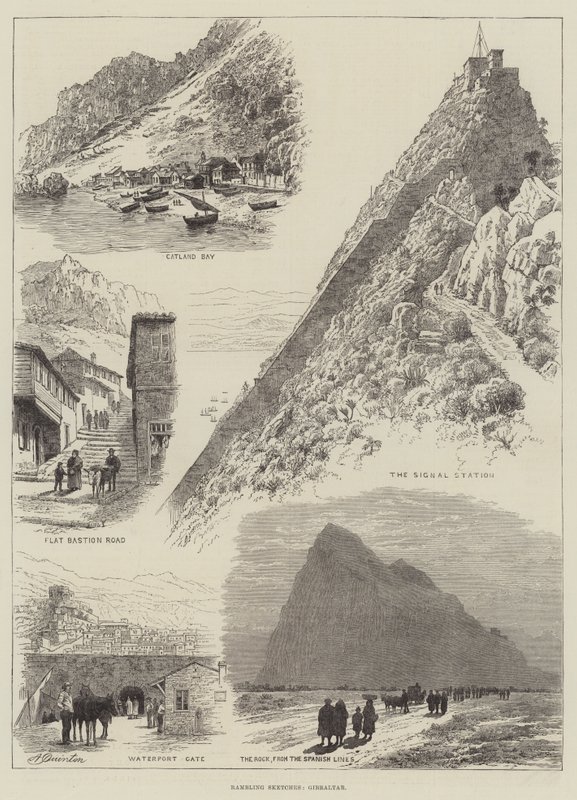 Vandrende skisser, Gibraltar av Alfred Robert Quinton