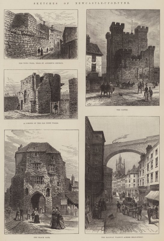 Skisser av Newcastle-upon-Tyne av Alfred Robert Quinton