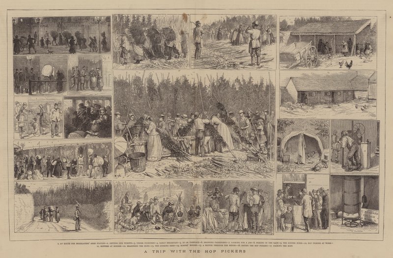 En tur med humleplukkerne av Alfred Chantrey Corbould
