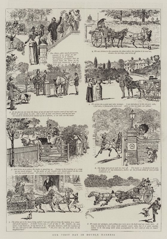 Vår første dag i Double Harness av Alfred Chantrey Corbould