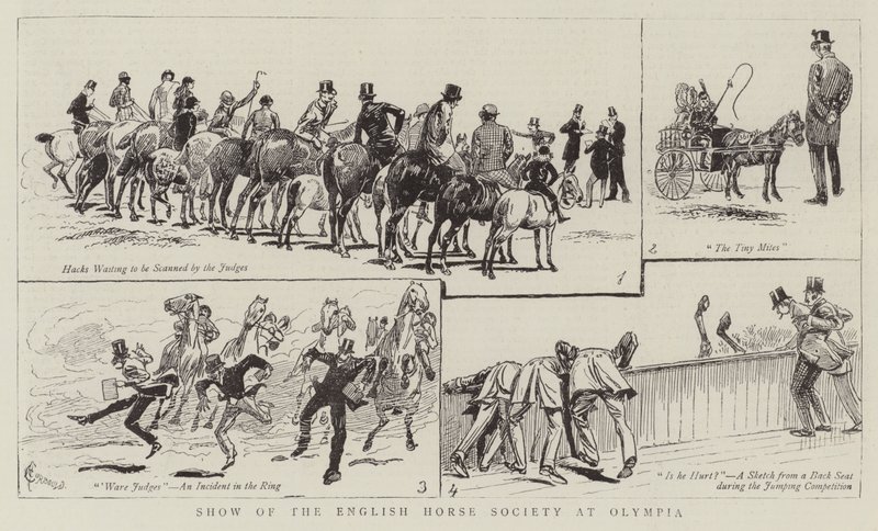 Show av English Horse Society på Olympia av Alfred Chantrey Corbould