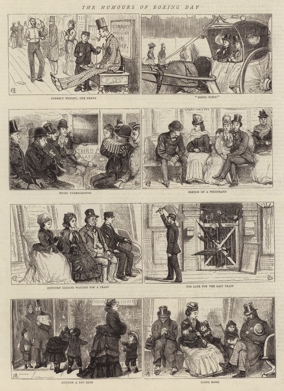 The Humors of Boxing Day av Alfred Chantrey Corbould