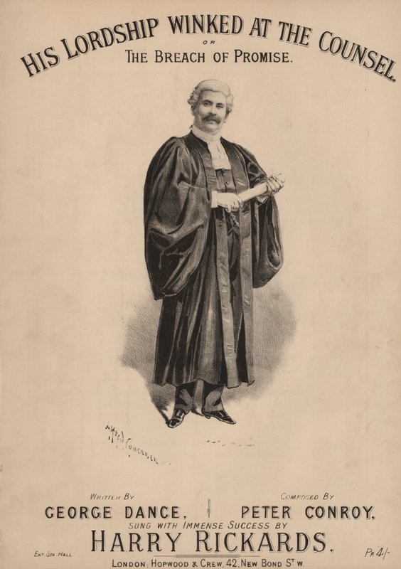 Hans herredømme blunket til rådet, eller løftebruddet (farge litho) av Alfred Concanen