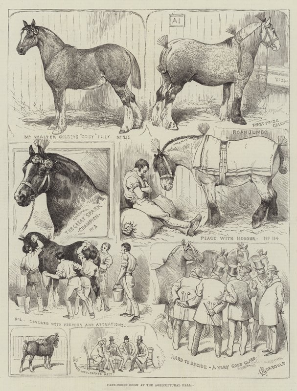 Cart-Horse Show på Landbrukshallen av Alfred Courbould