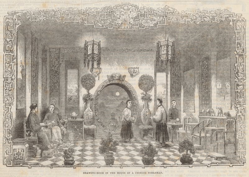 Salong i huset til en kinesisk adelsmann av Alfred Crowquill