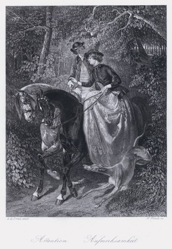 Oppmerksomhet (gravering) av Alfred Dedreux