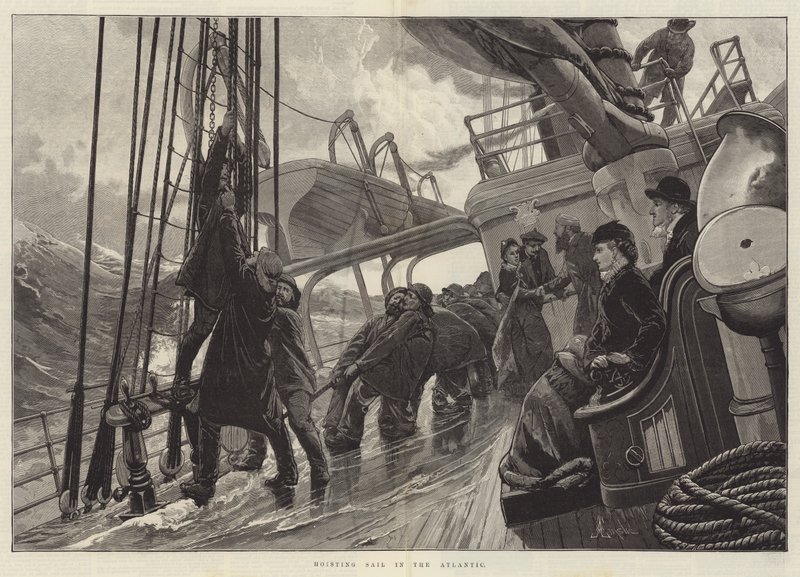 Heise seil i Atlanterhavet av Alfred Edward Emslie