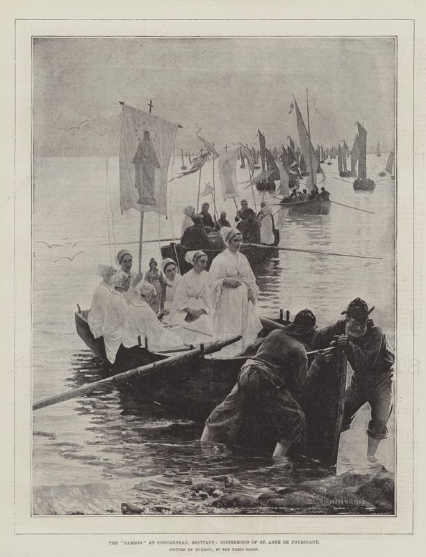 Benådningen i Concarneau, Bretagne, Sisterhood of St Anne de Fouesnant av Alfred Guillou