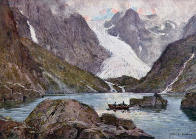 Bondhus Glacier, Hardanger Fjord av Alfred Heaton Cooper