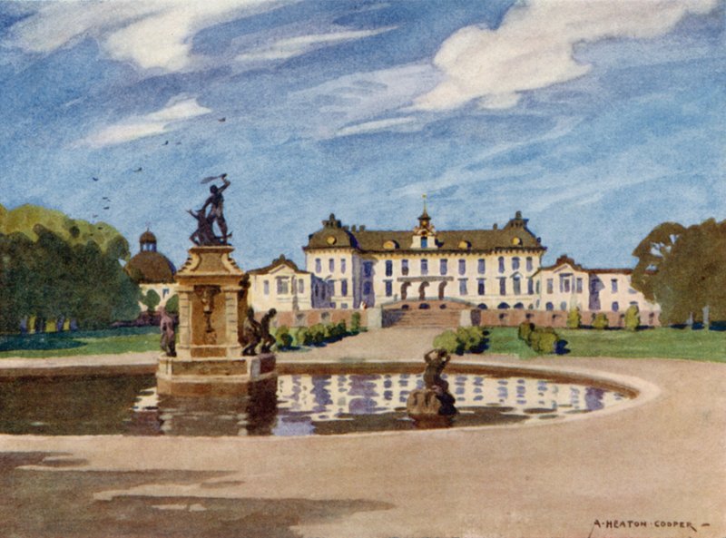 Drottningholm slott, Stockholm av Alfred Heaton Cooper