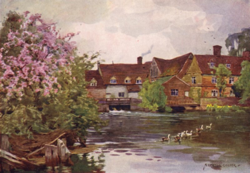 Flatford Mill, East Bergholt, Suffolk av Alfred Heaton Cooper