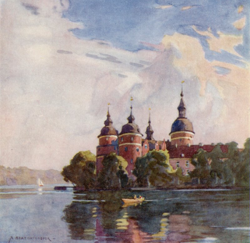 Gripsholm slott, nær Stockholm av Alfred Heaton Cooper