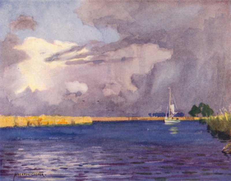 Heigham Sounds, Norfolk, Thunder Clouds av Alfred Heaton Cooper