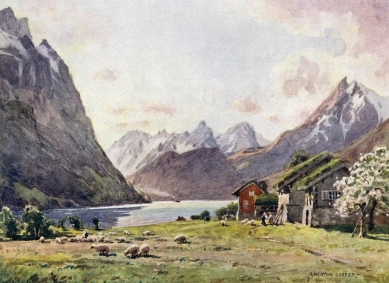 Hjorund Fjord, Gås av Alfred Heaton Cooper