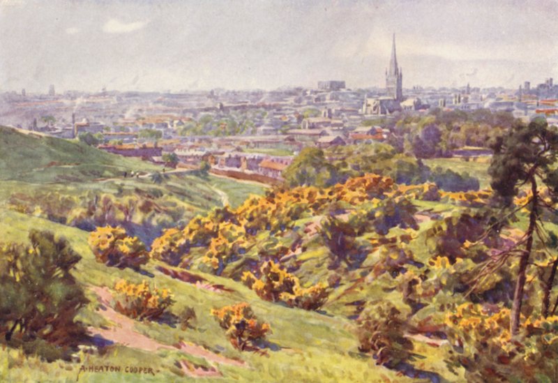 Norwich fra Mousehold Heath, Norfolk av Alfred Heaton Cooper