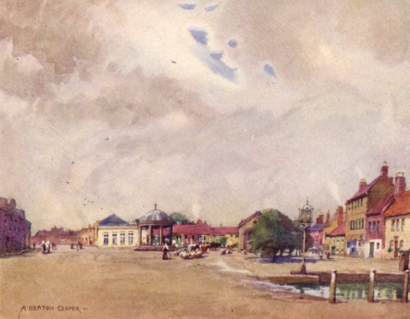 Swaffham Market Place, Norfolk av Alfred Heaton Cooper