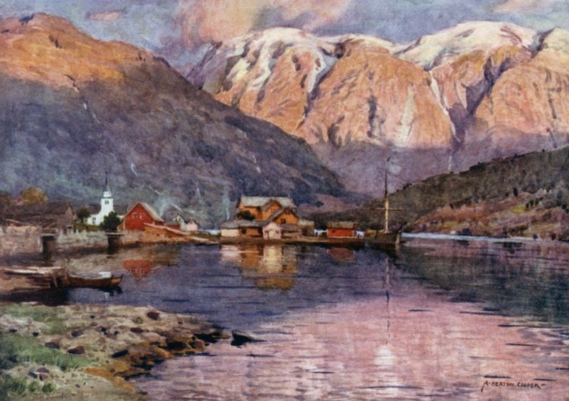 Ulvik, Hardanger Fjord av Alfred Heaton Cooper