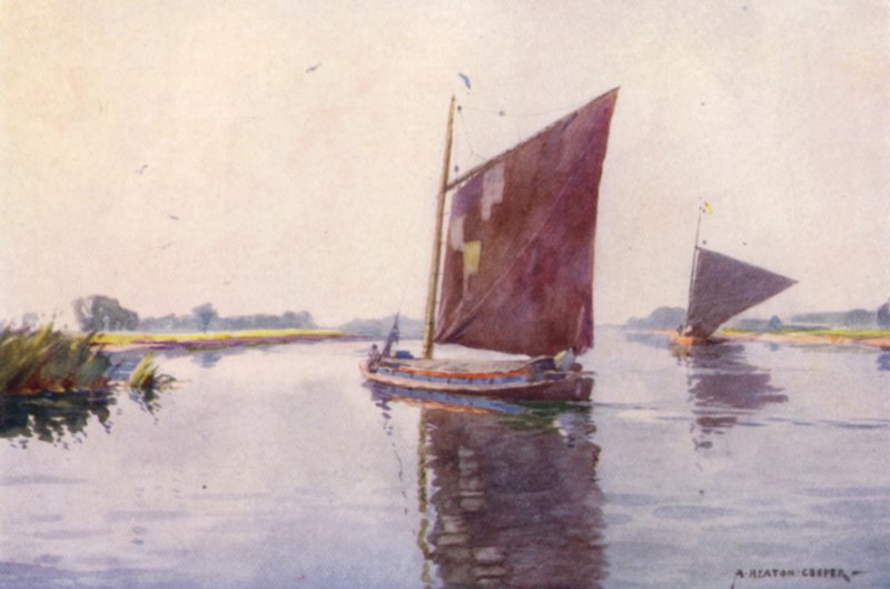 Wherries på Waveney, Suffolk av Alfred Heaton Cooper