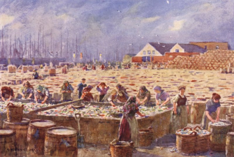 Yarmouth, Norfolk, Sildehøsten av Alfred Heaton Cooper