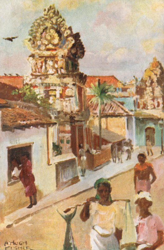 Hindutempler, Colombo av Alfred Hugh Fisher