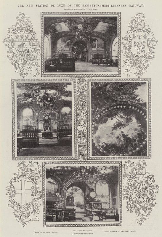 Den nye stasjonen De Luxe for Paris-Lyons-Middelhavsbanen av Alfred Hugh Fisher
