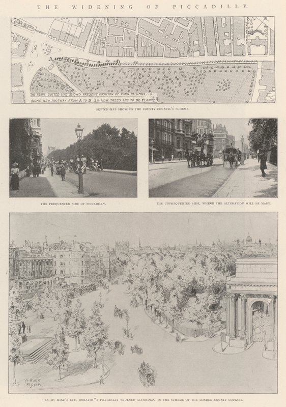 Utvidelsen av Piccadilly av Alfred Hugh Fisher