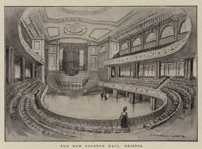 The New Colston Hall, Bristol av Alfred Leete