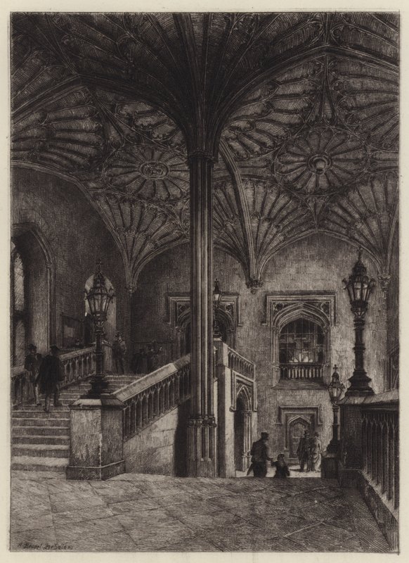 The Staircase of Christ Church av Alfred Louis Brunet Debaines