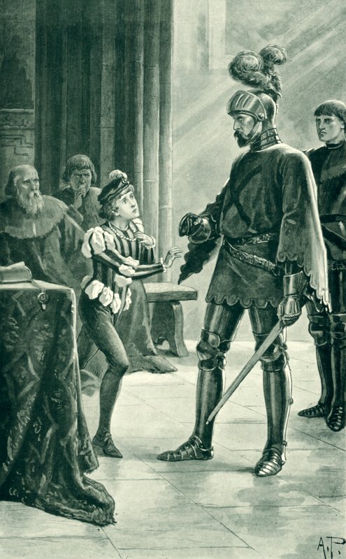 Admiral Sir Andrew Wood og James IV, illustrasjon fra 