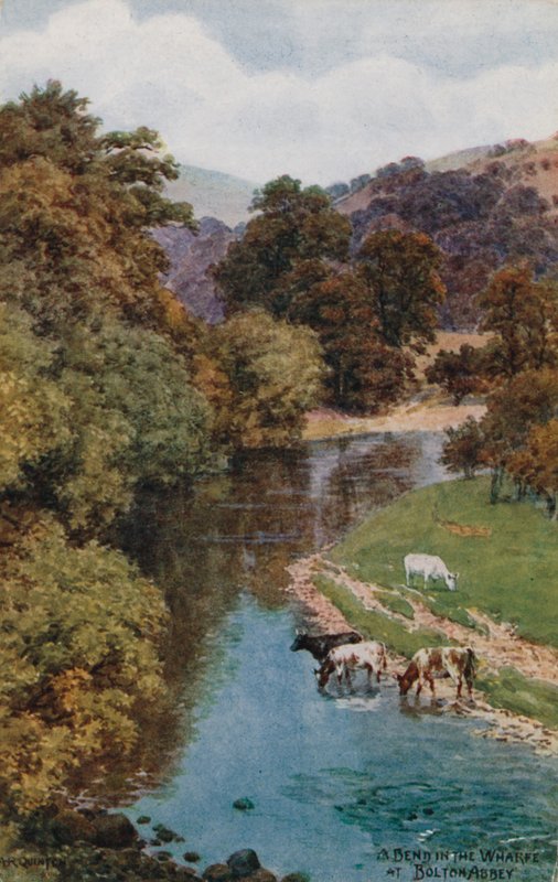 A Bend in the Wharfe ved Bolton Abbey av Alfred Robert Quinton