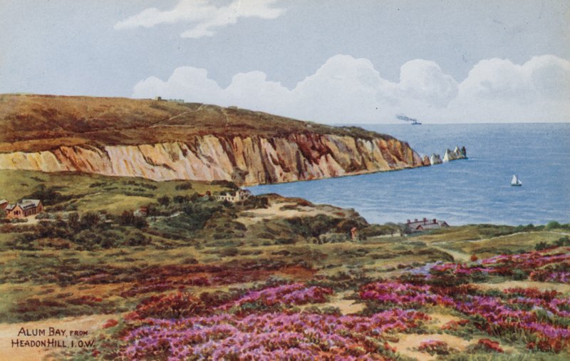 Alum Bay, fra Headon Hill, IOW av Alfred Robert Quinton