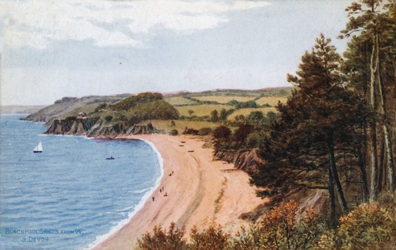Blackpool Sands, fra W, S Devon av Alfred Robert Quinton