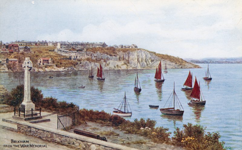 Brixham, fra krigsminnesmerket av Alfred Robert Quinton