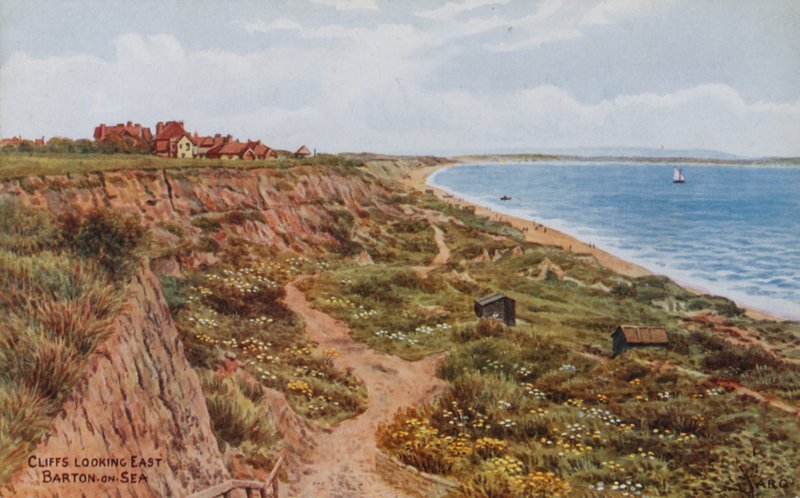 Klipper, med utsikt mot øst, Barton-on-Sea av Alfred Robert Quinton
