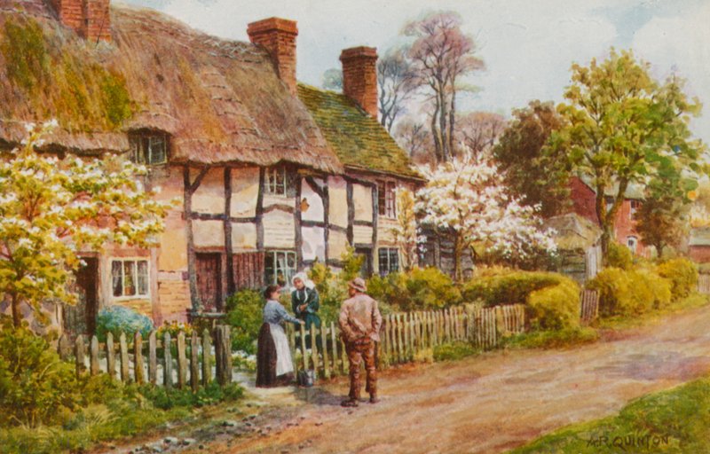 Hytter på Welford on Avon, Warwickshire av Alfred Robert Quinton