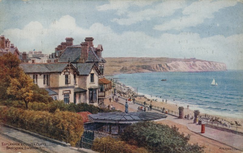Esplanade og Culver Cliffs, Sandown, I of Wight av Alfred Robert Quinton