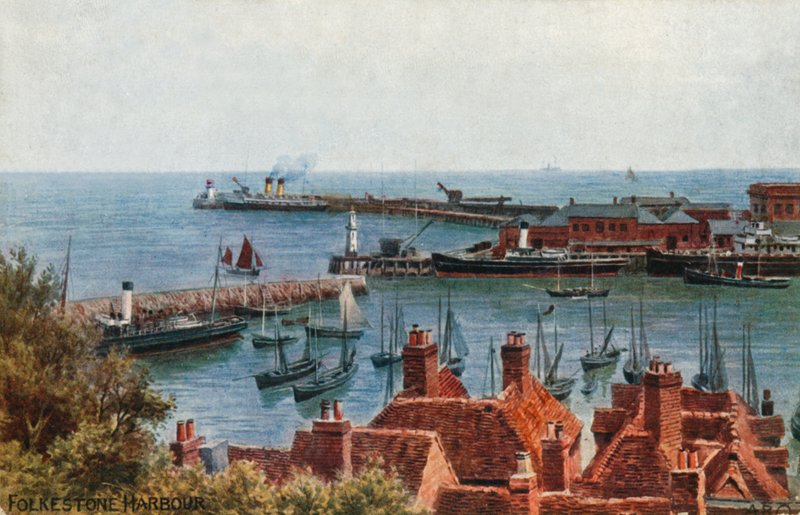 Folkestone havn av Alfred Robert Quinton