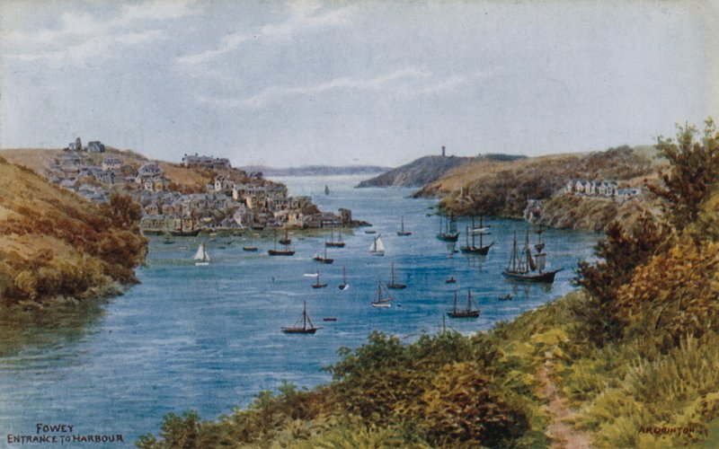 Fowey, inngangen til havnen av Alfred Robert Quinton