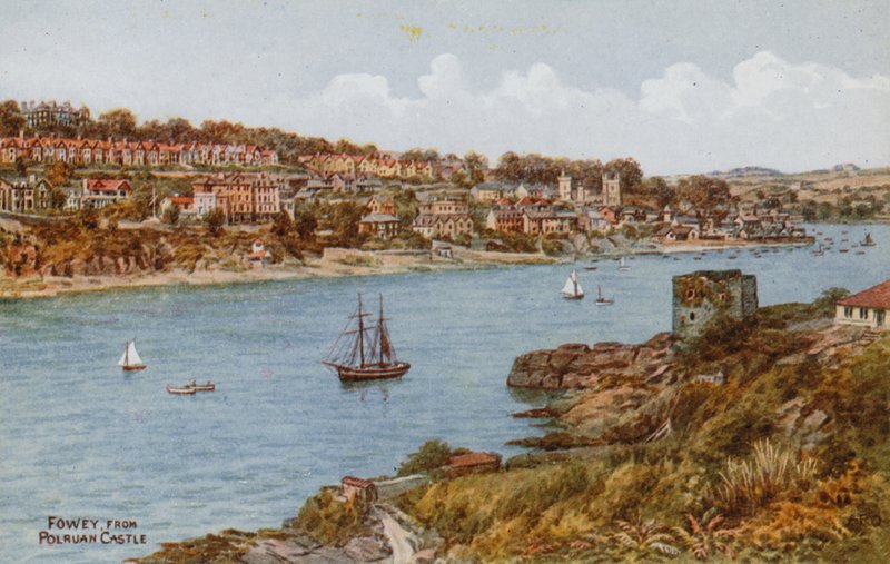 Fowey, fra Polruan Castle av Alfred Robert Quinton