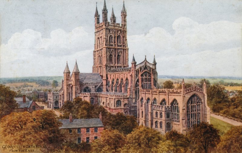 Gloucester katedral, fra øst av Alfred Robert Quinton