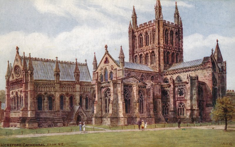 Hereford Cathedral, fra N E av Alfred Robert Quinton