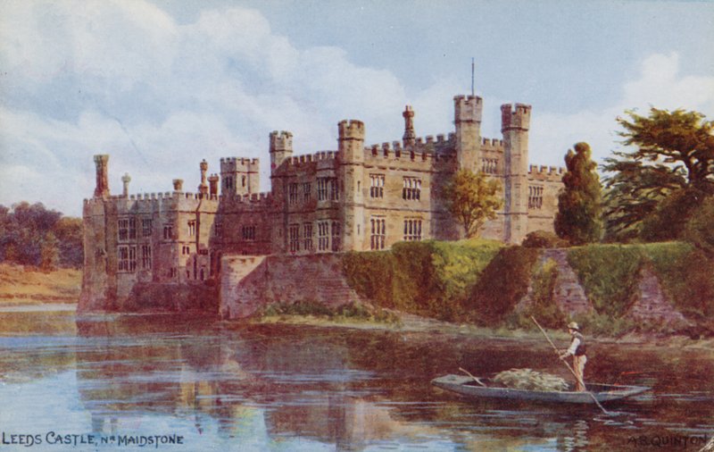 Leeds Castle nær Maidstone av Alfred Robert Quinton