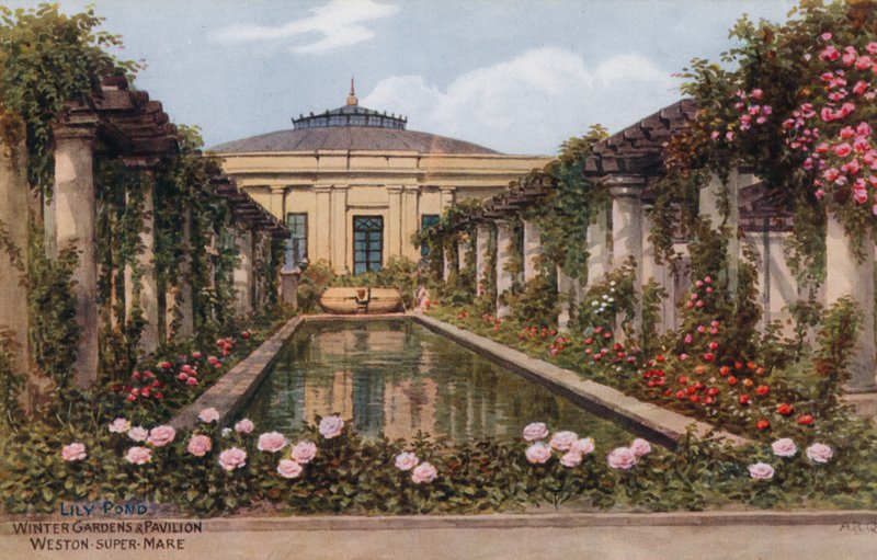 Lily Pond, Winter Gardens and Pavilion, Weston Super Mare av Alfred Robert Quinton