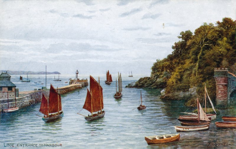 Looe, inngangen til havnen av Alfred Robert Quinton