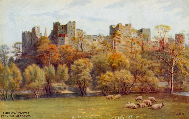 Ludlow Castle fra Meadows av Alfred Robert Quinton