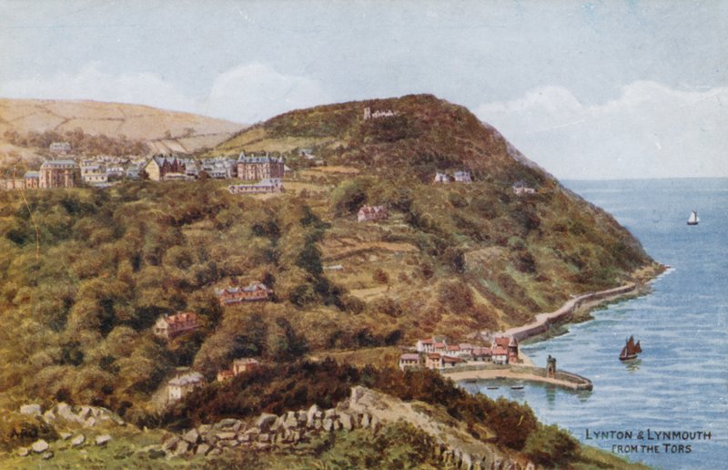 Lynton og Lynmouth fra Tors av Alfred Robert Quinton