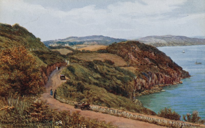 Marine Drive og Bishops Walk, Torquay av Alfred Robert Quinton