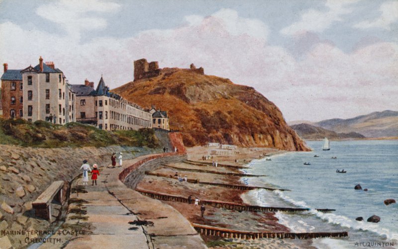Marine terrasse og slott, Criccieth av Alfred Robert Quinton